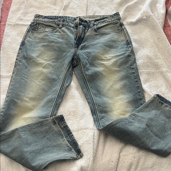 Volcom Men's Faded Blue Bootcut Jeans - Picture 1 of 6